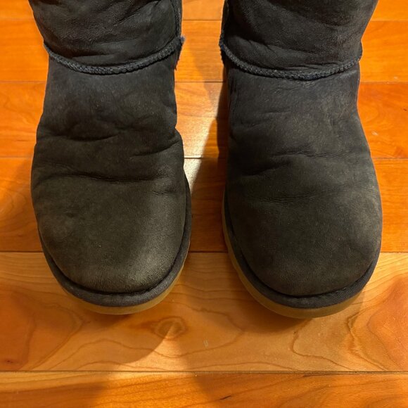 UGG Australia Classic Tall Navy Suede Boots Sheepskin Women's 8 Style 5815 - Picture 5 of 12